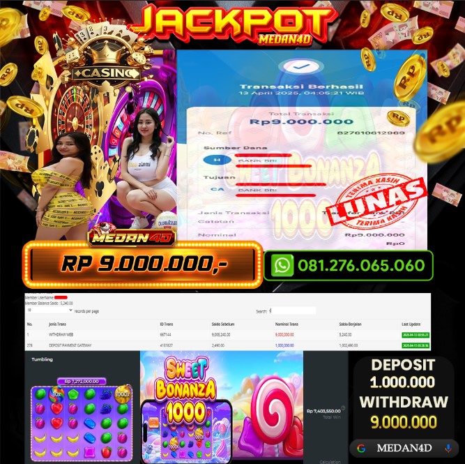 BUKTI JP MEDAN4D – 13 APRIL 2025 