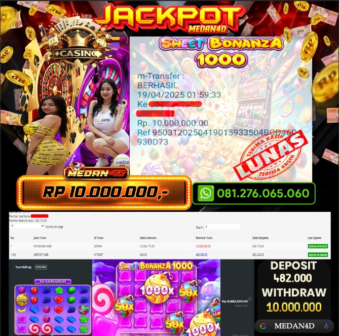 BUKTI JP MEDAN4D – 19 APRIL 2025 