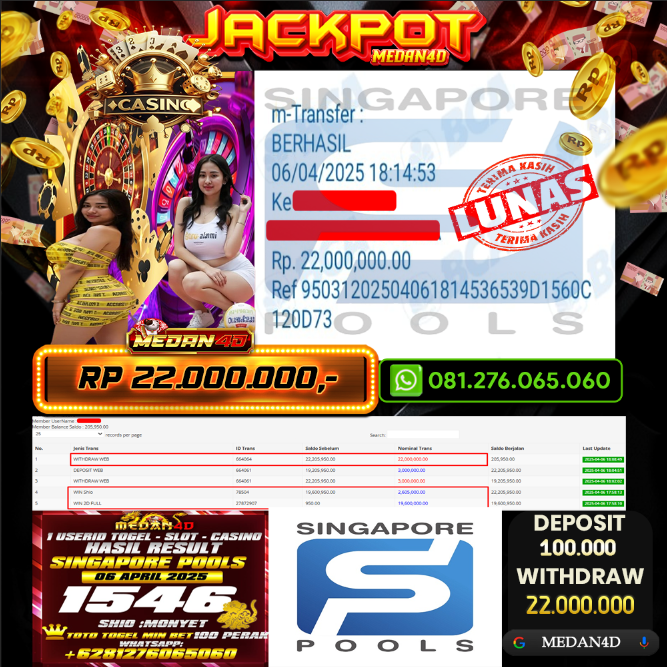 BUKTI JP MEDAN4D – 06 APRIL 2025 