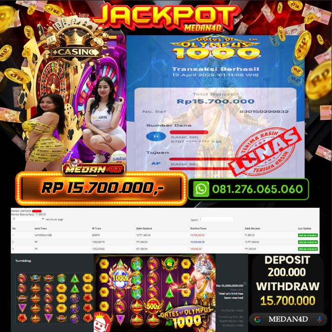 BUKTI JP MEDAN4D – 19 APRIL 2025 