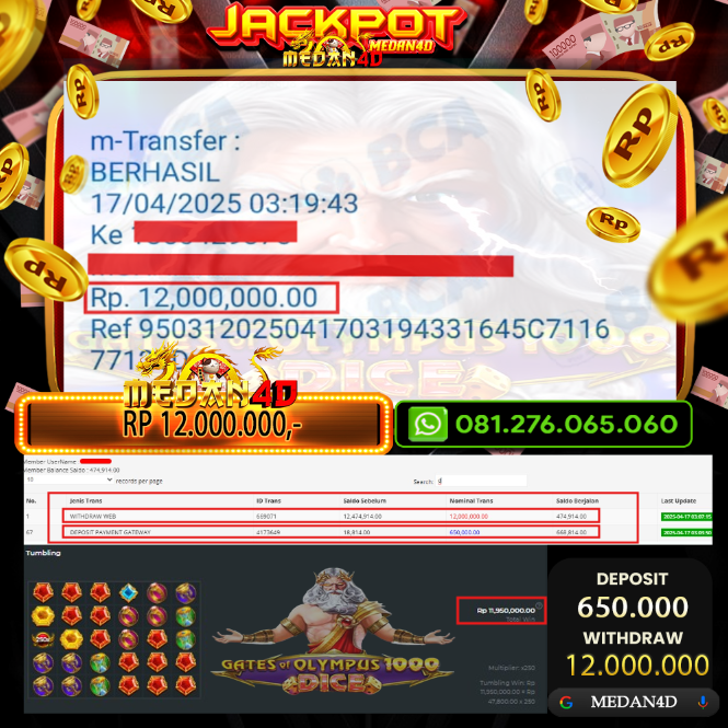 BUKTI JP MEDAN4D – 17 APRIL 2025 