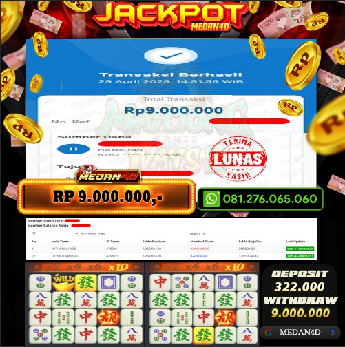 BUKTI JP MEDAN4D – 29 APRIL 2025 