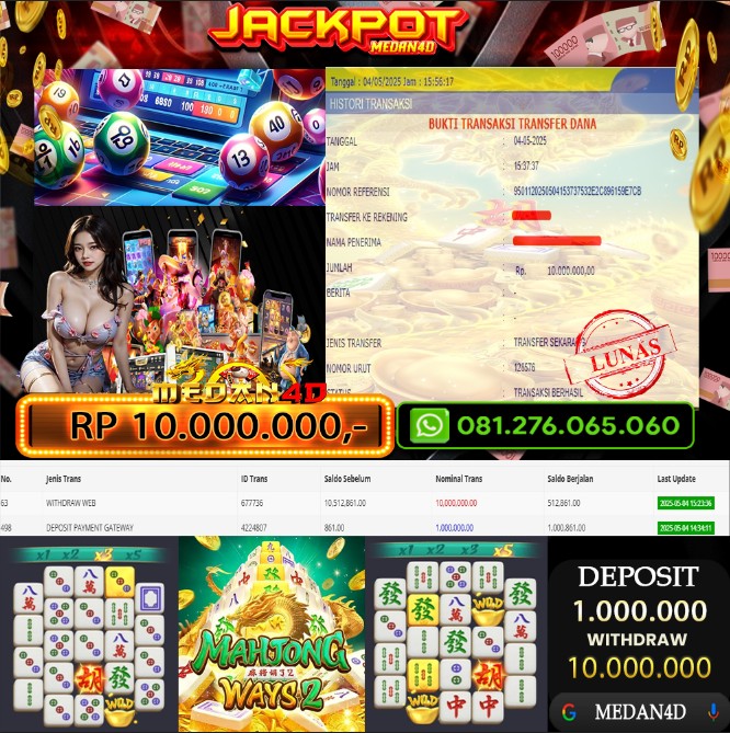 BUKTI JP MEDAN4D – 04 MEI 2025 