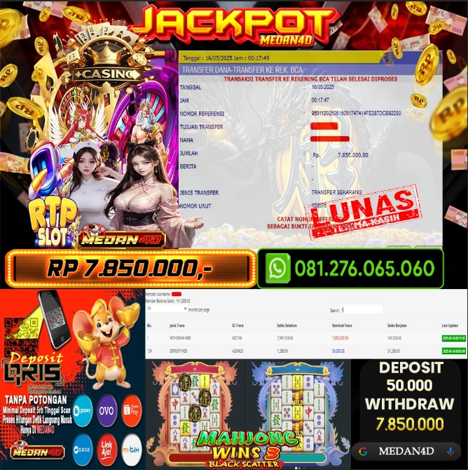 BUKTI JP MEDAN4D – 16 MEI 2025 