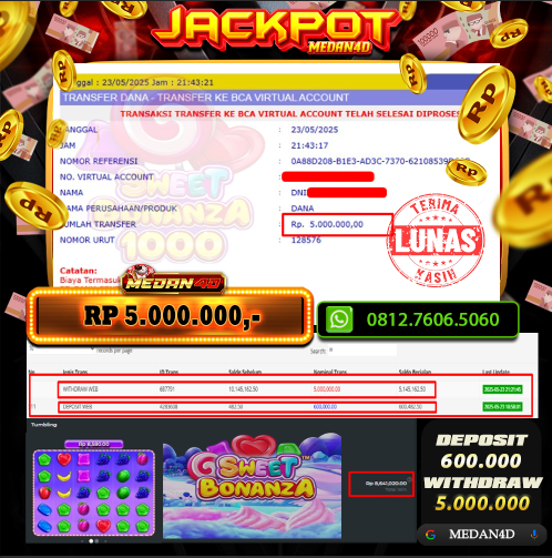 BUKTI JP MEDAN4D – 23 MEI 2025 
