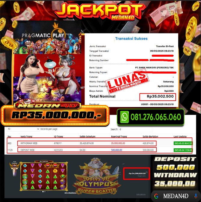 BUKTI JP MEDAN4D – 05 MEI 2025 