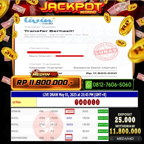 BUKTI JP MEDAN4D – 02 MEI 2025 