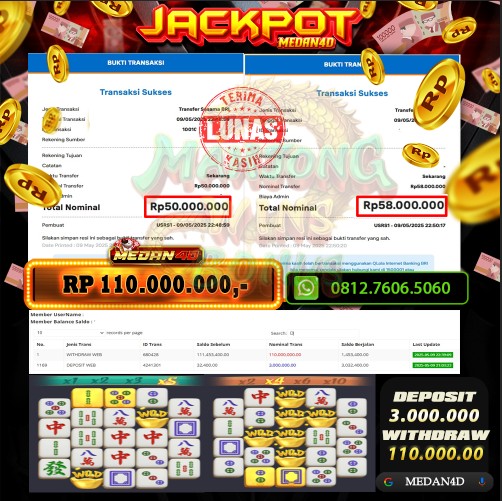 BUKTI JP MEDAN4D – 09 MEI 2025 