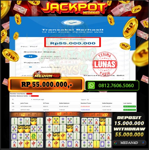 BUKTI JP MEDAN4D – 12 MEI 2025 