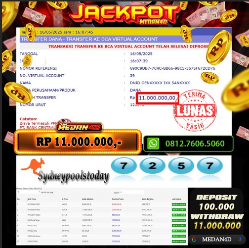 BUKTI JP MEDAN4D – 16 MEI 2025 