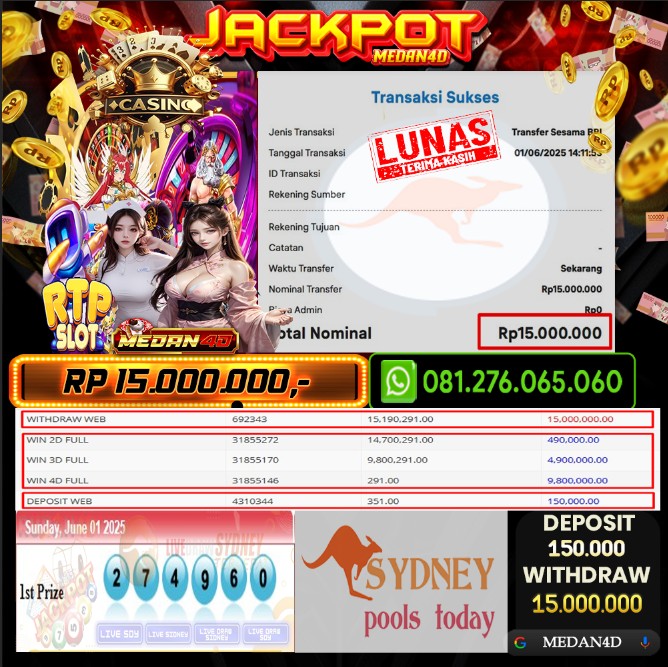 BUKTI JP MEDAN4D – 01 JUNI 2025 