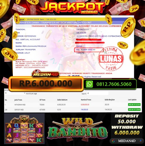 BUKTI JP MEDAN4D – 19 JUNI 2025 