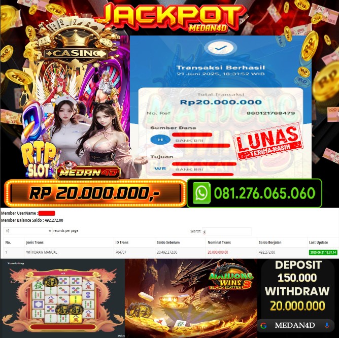 BUKTI JP MEDAN4D – 21 JUNI 2025 