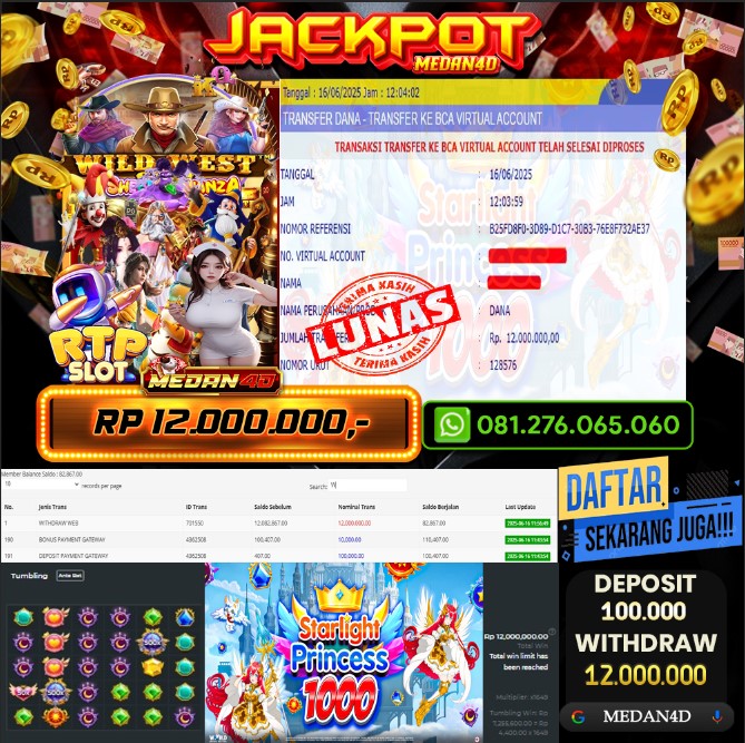 BUKTI JP MEDAN4D – 16 JUNI 2025 
