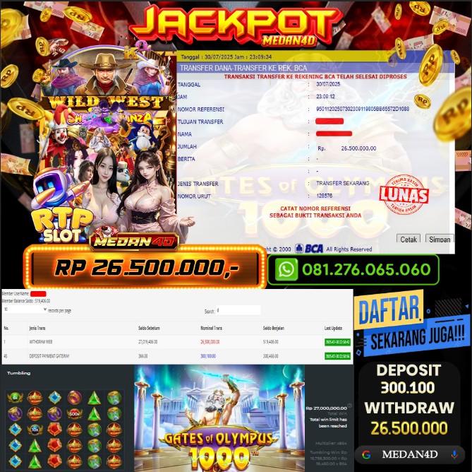 BUKTI JP MEDAN4D – 30 JULI 2025 