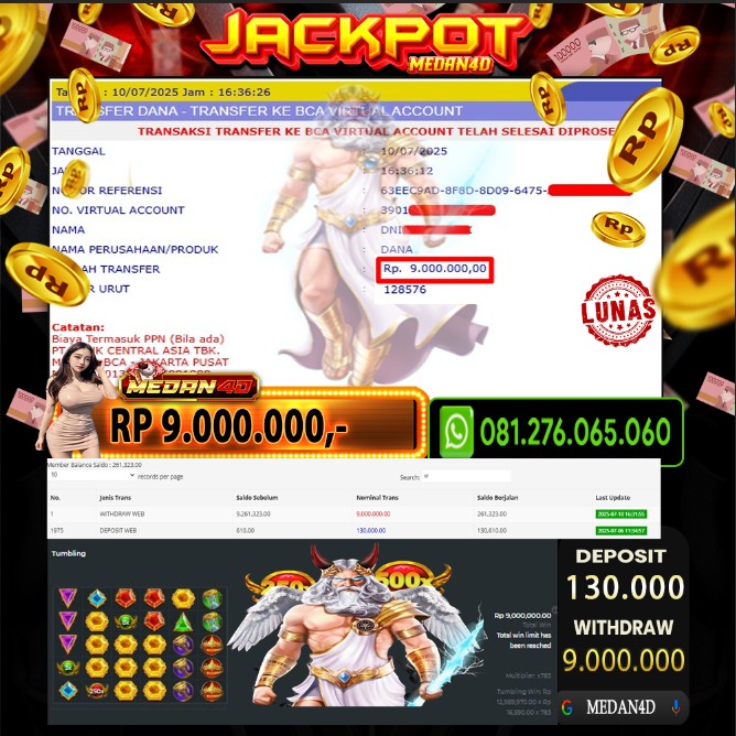 BUKTI JP MEDAN4D – 10 JULI 2025 