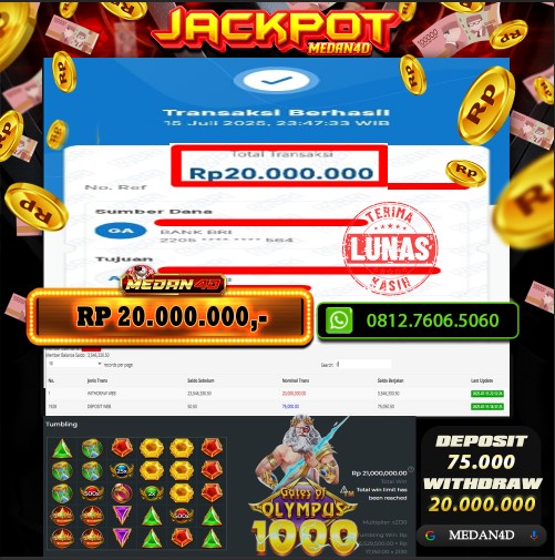BUKTI JP MEDAN4D – 15 JULI 2025 