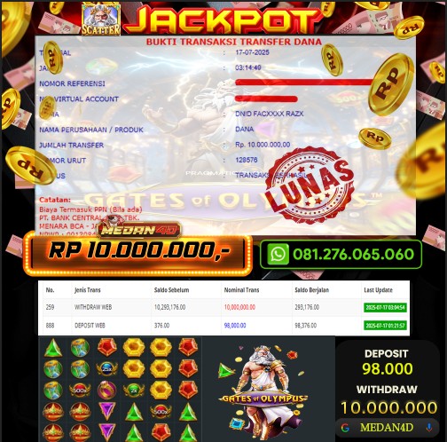 BUKTI JP MEDAN4D – 17 JULI 2025 