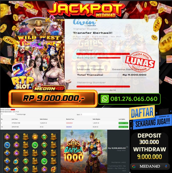 BUKTI JP MEDAN4D – 11 AGUSTUS 2025 