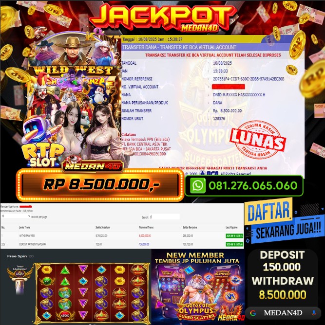 BUKTI JP MEDAN4D – 10 AGUSTUS 2025 