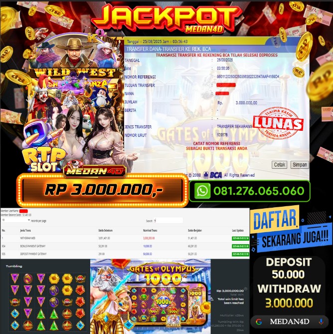 BUKTI JP MEDAN4D – 25 AGUSTUS 2025 