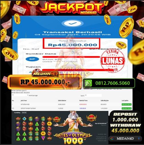 BUKTI JP MEDAN4D – 04 SEPTEMBER 2025 