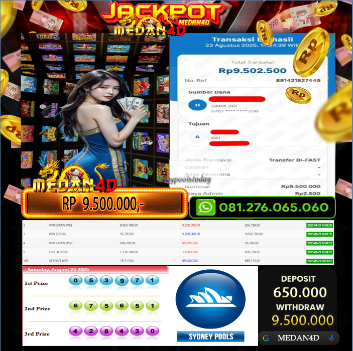 BUKTI JP MEDAN4D – 23 AGUSTUS 2025 