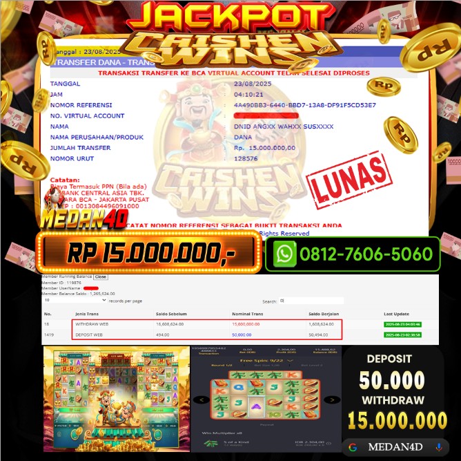 BUKTI JP MEDAN4D – 23 AGUSTUS 2025 