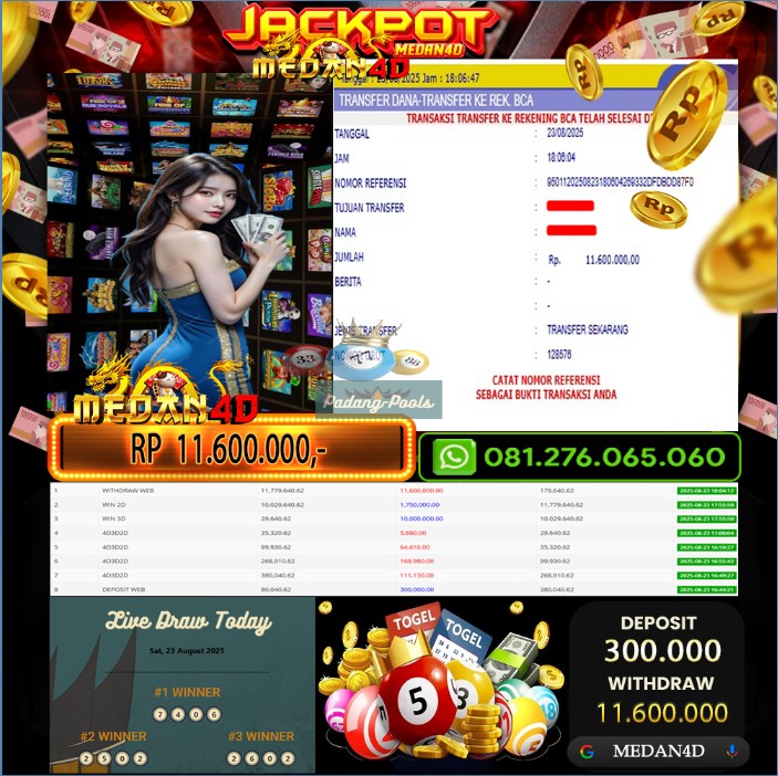 BUKTI JP MEDAN4D – 23 AGUSTUS 2025 
