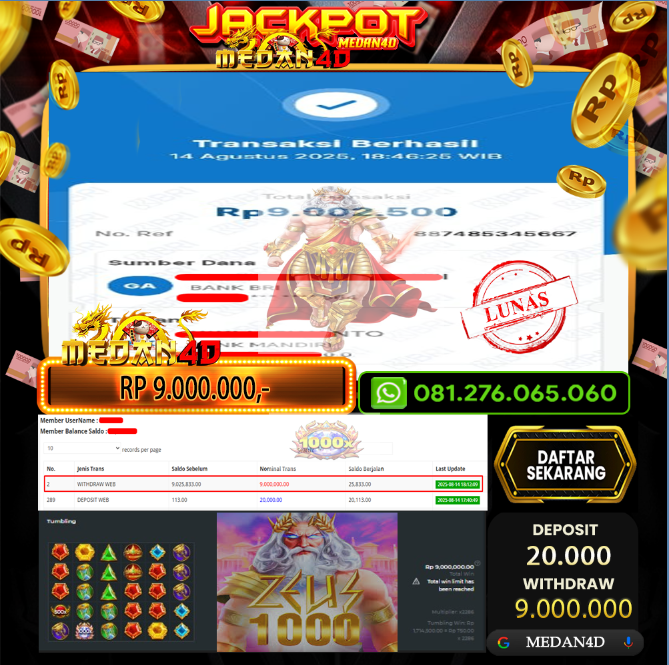 BUKTI JP MEDAN4D – 14 AGUSTUS 2025 