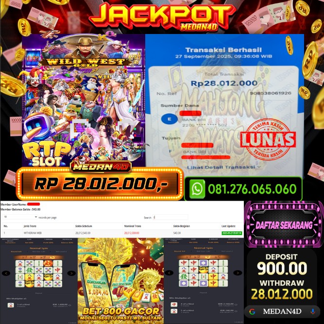 BUKTI JP MEDAN4D – 27 SEPTEMBER 2025 