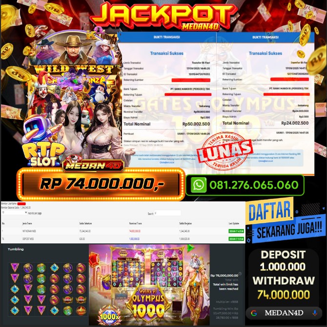 BUKTI JP MEDAN4D – 17 SEPTEMBER 2025 