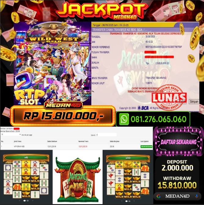 BUKTI JP MEDAN4D – 30 SEPTEMBER 2025 