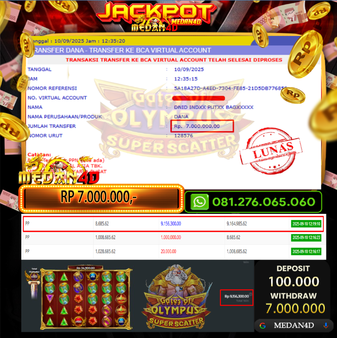 BUKTI JP MEDAN4D – 10 SEPTEMBER 2025 