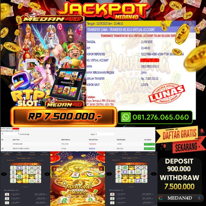 BUKTI JP MEDAN4D –21 SEPTEMBER 2025 