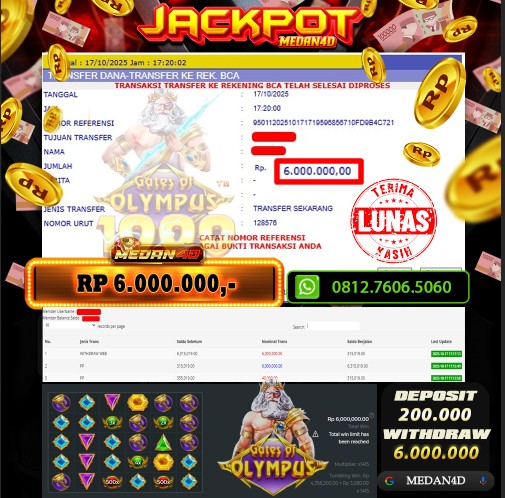 BUKTI JP MEDAN4D –  17 OKTOBER 2025 