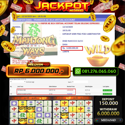 BUKTI JP MEDAN4D – 12 OKTOBER 2025 