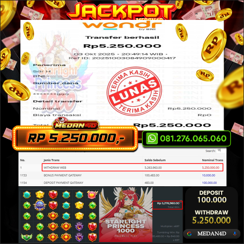 BUKTI JP MEDAN4D – 03 OKTOBER2025 