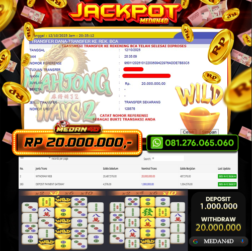 BUKTI JP MEDAN4D –  12 OKTOBER 2025 