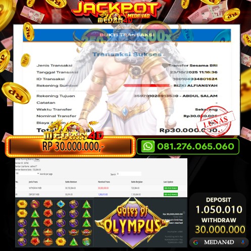 BUKTI JP MEDAN4D –  23 OKTOBER 2025 