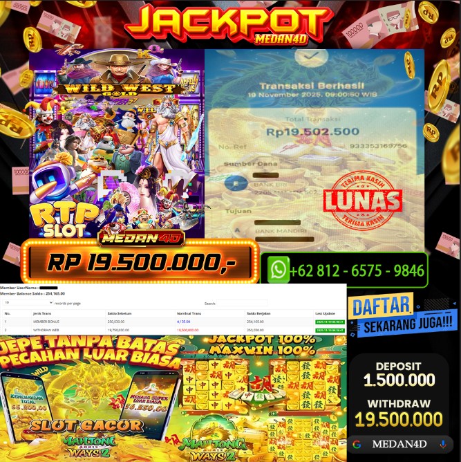 BUKTI JP MEDAN4D –  19 NOVEMBER 2025 
