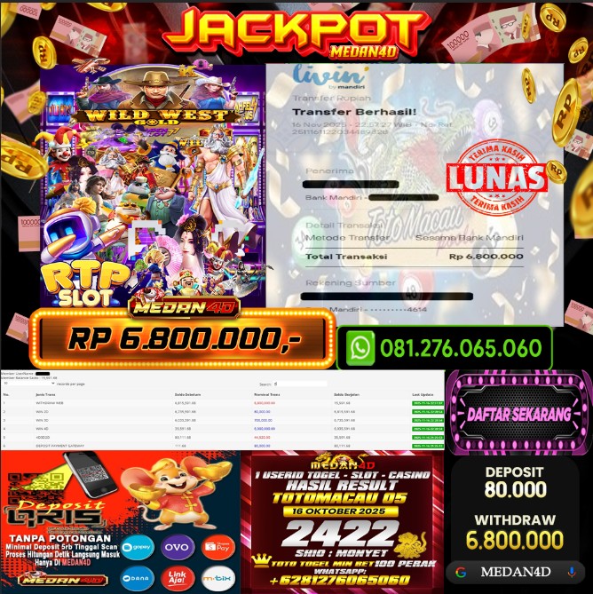 BUKTI JP MEDAN4D –  16 NOVEMBER 2025 