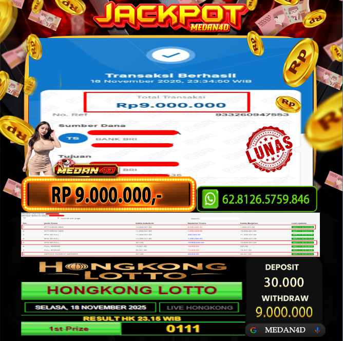 BUKTI JP MEDAN4D –  18 NOVEMBER 2025 