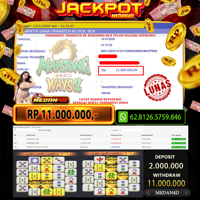 BUKTI JP MEDAN4D –  13 NOVEMBER 2025 