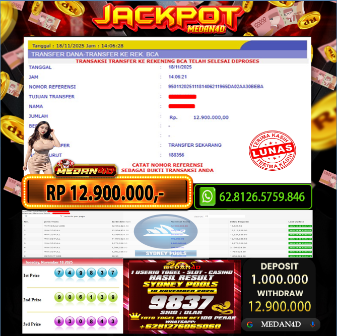 BUKTI JP MEDAN4D –  18 NOVEMBER 2025 