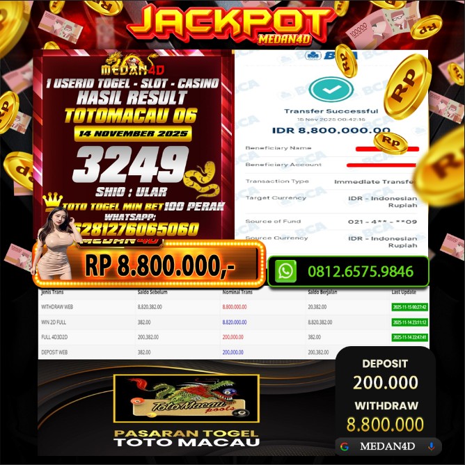 BUKTI JP MEDAN4D –  15 NOVEMBER 2025 