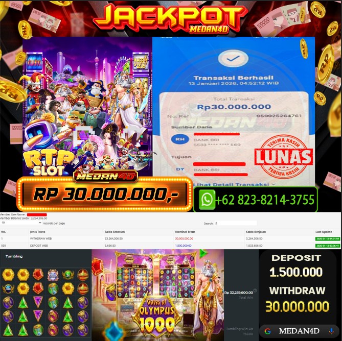 BUKTI JP MEDAN4D –  13 JANUARI 2026 