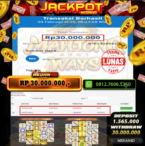BUKTI JP MEDAN4D –  03 FEBUARI 2026 