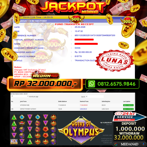 BUKTI JP MEDAN4D –  25 MARET 2026 