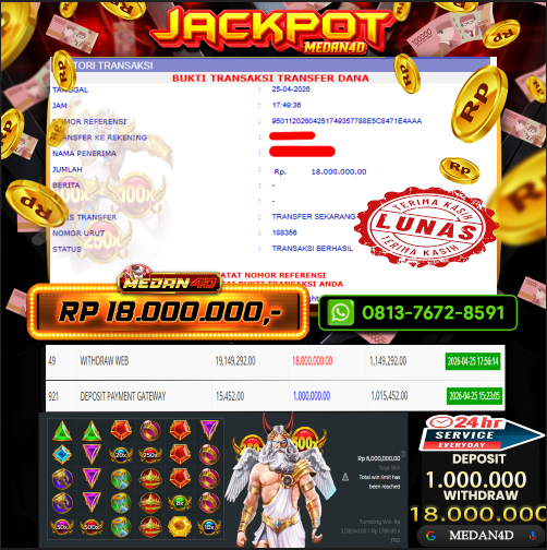 BUKTI JP MEDAN4D –  25 APRIL 2026 